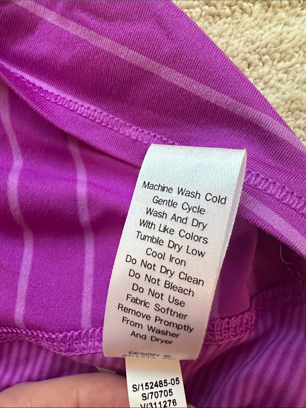 NWT ATHLETA Chi Tank Top Varied Jazz Stripe Purple Size Small - Picture 15 of 15
